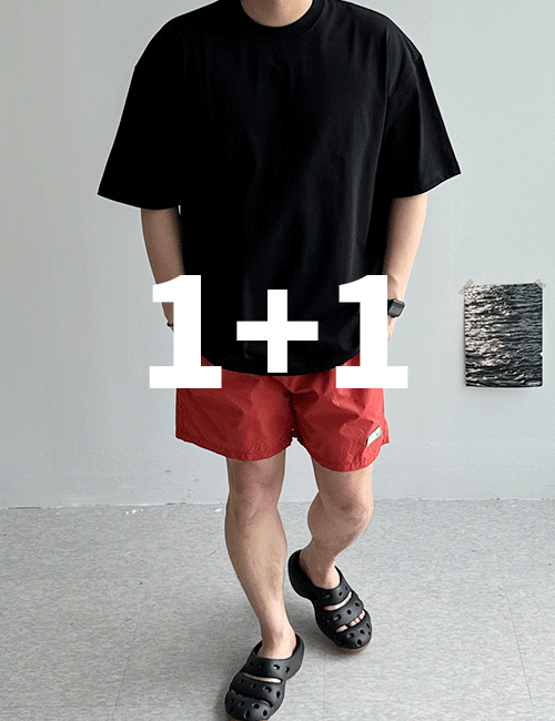 1+1(추가할인) 덤블워싱 오버사이즈 반팔 티셔츠